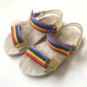MINI MELISSA Papete Rider Rainbow Glitter Sandals
